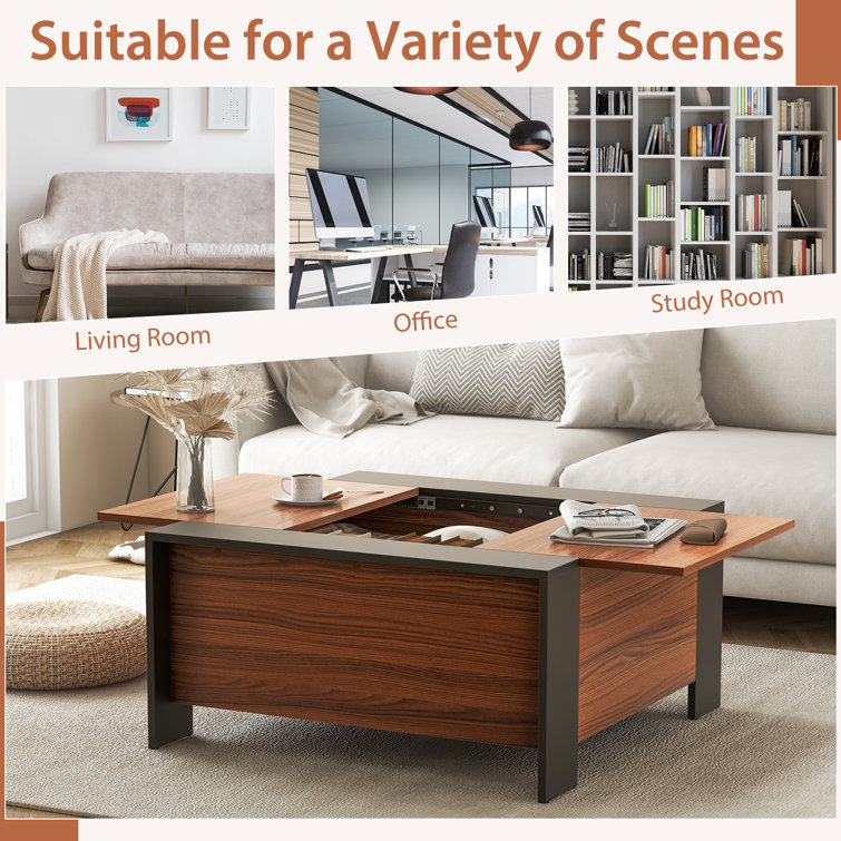 Nadell coffee table with storage hotsell